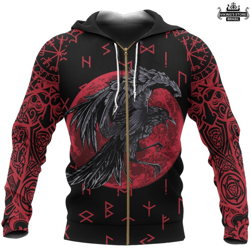 Blusa Moletom Nórdica Hugin e Munin