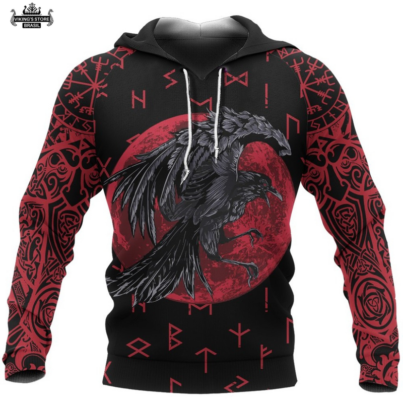 Blusa Moletom Nórdica Hugin e Munin