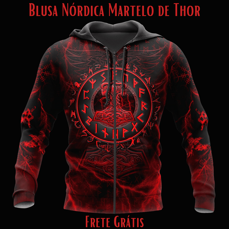 Blusa Nórdica Martelo de Thor