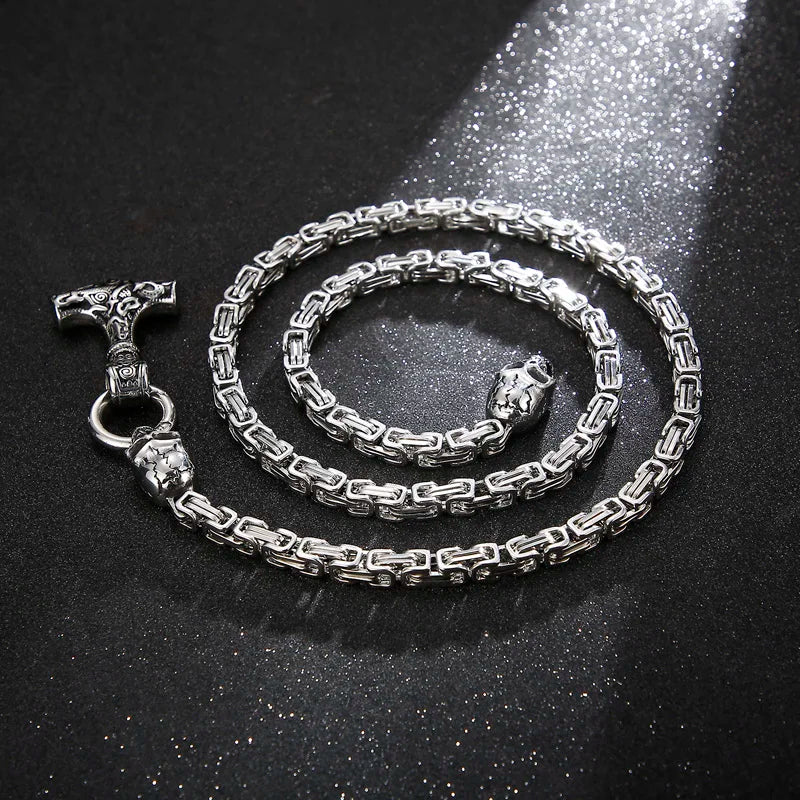 Colar Caveira Martelo Viking