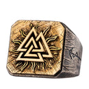 Anel Viking Valknut