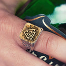 Anel Viking Valknut