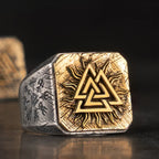 Anel Viking Valknut