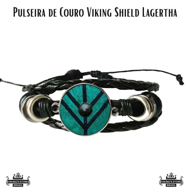 Pulseira de Couro Viking Shield Lagertha