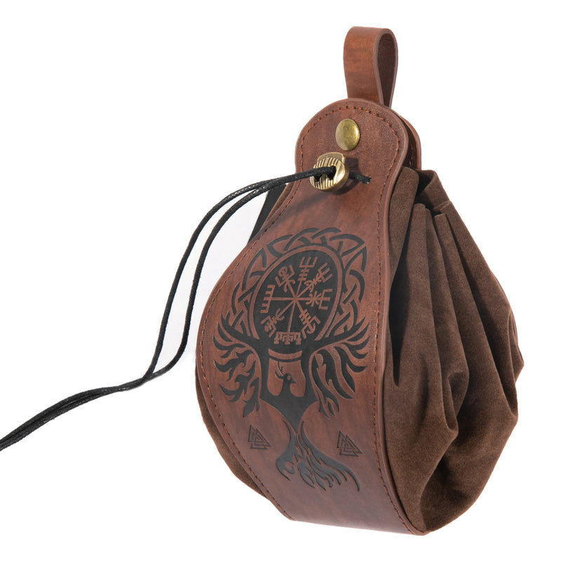 Bolsa Medieval Viking de Couro