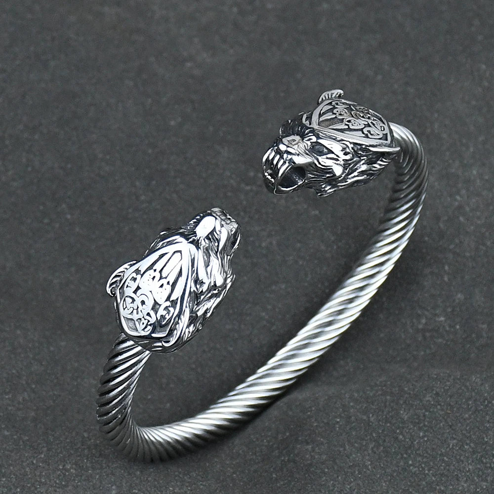 Pulseira Bracelete Viking Geri e Freki