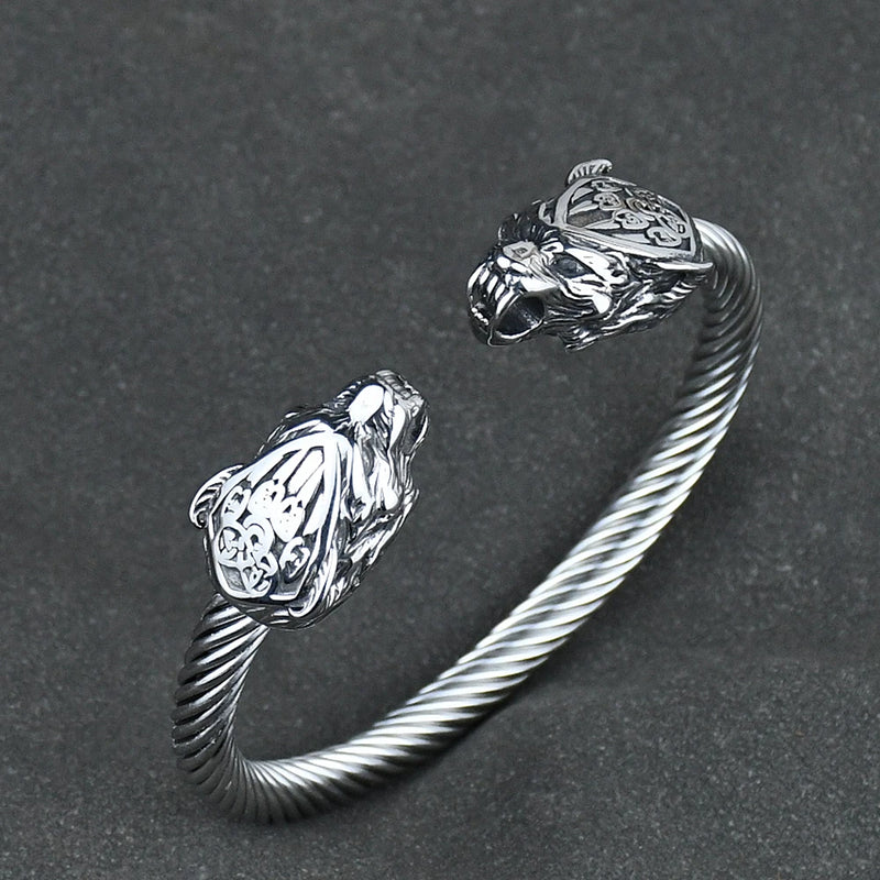 Pulseira Bracelete Viking Geri e Freki