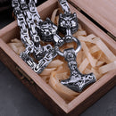 Colar Viking Thor Cabeça de Lobos Kattegat