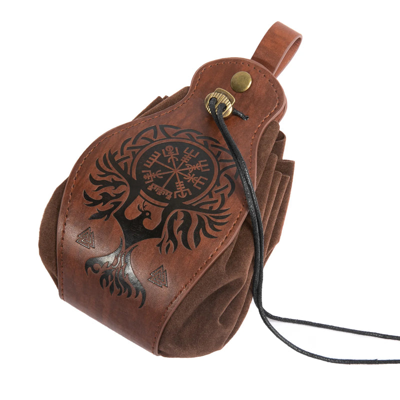 Bolsa Medieval Viking de Couro