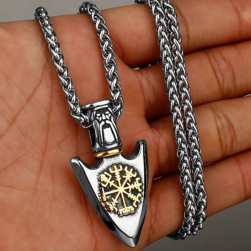 Colar Viking Valknut Vegvisir