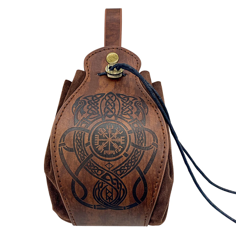 Bolsa Medieval Viking de Couro