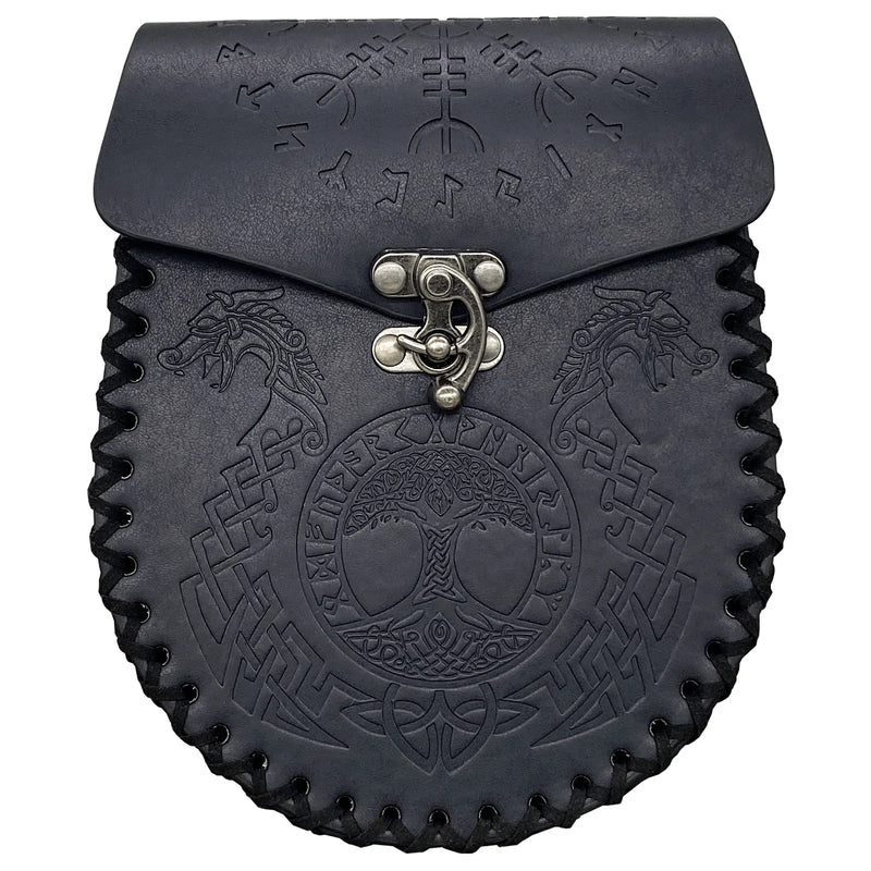 Bolsa Medieval Viking de Couro