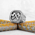 Anel Viking Axe Warrior