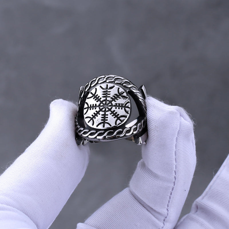 Anel de Bússola Viking Vegvisir