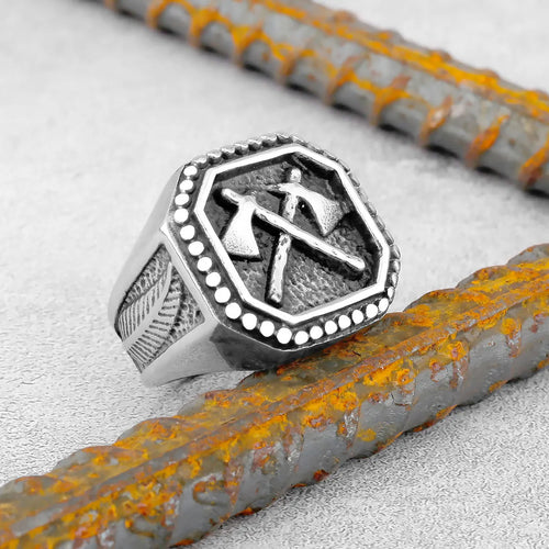 Anel Viking Axe Warrior