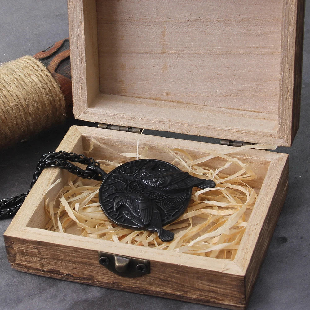 Colar Viking Huginn e Muninn