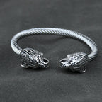 Pulseira Bracelete Viking Geri e Freki