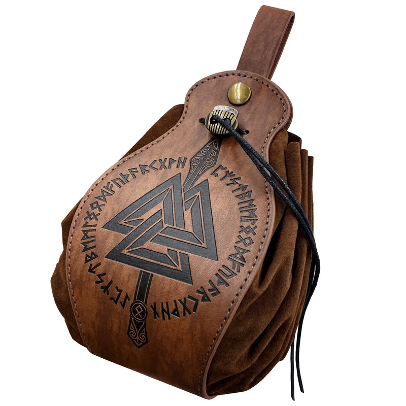 Bolsa Medieval Viking de Couro