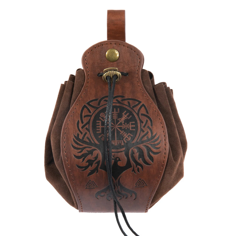 Bolsa Medieval Viking de Couro