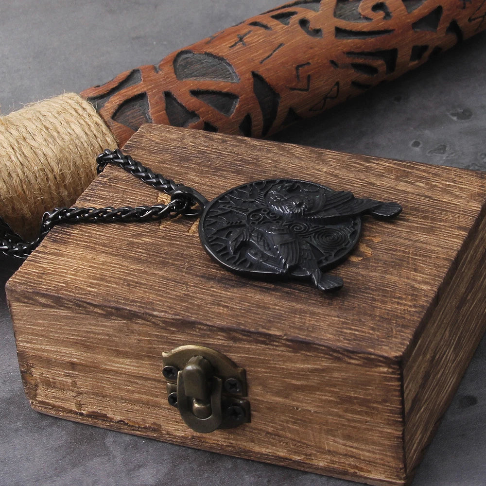 Colar Viking Huginn e Muninn