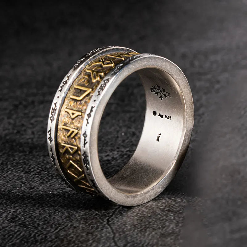 Anel Viking Runas