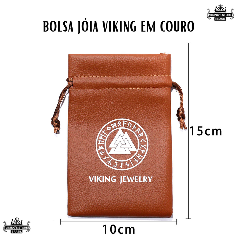 Colar Viking Cabeça de Corvo